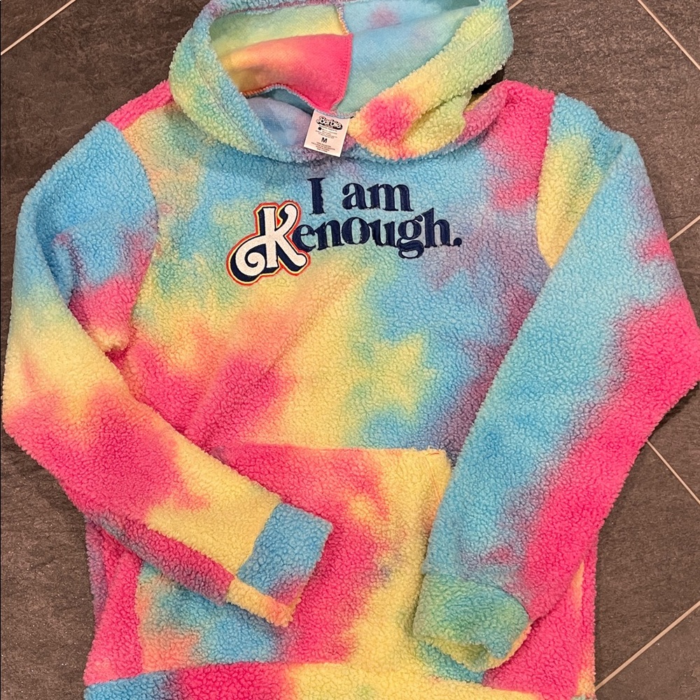 BARBIE MOVIE I AM KENOUGH TIE DYE HOODIE SIZE M